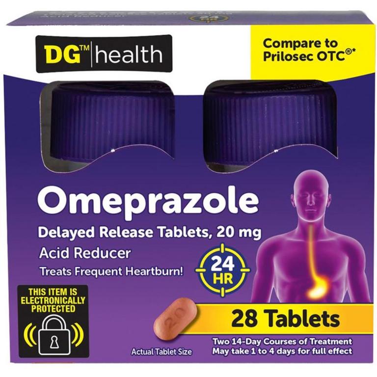 Save $2 on DG Health Omeprazole Tablets or Esomeprazole Capsules 20mg 28ct Assorted