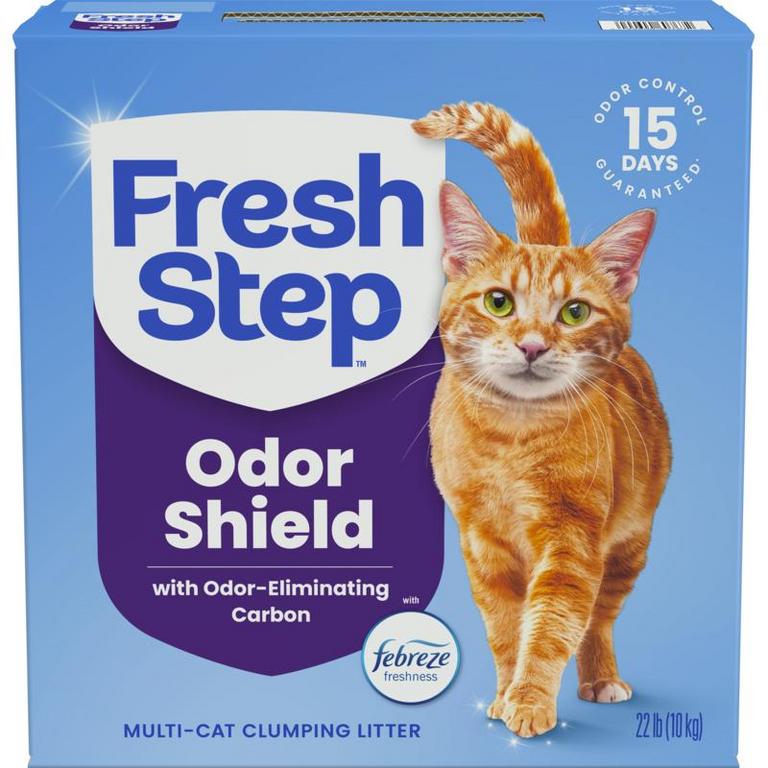 off ONE (1) Fresh Step® Odor Shield 22lb, Fresh Step® Lightweight 11.5lb, or Fresh Step® with Gain 14lb/