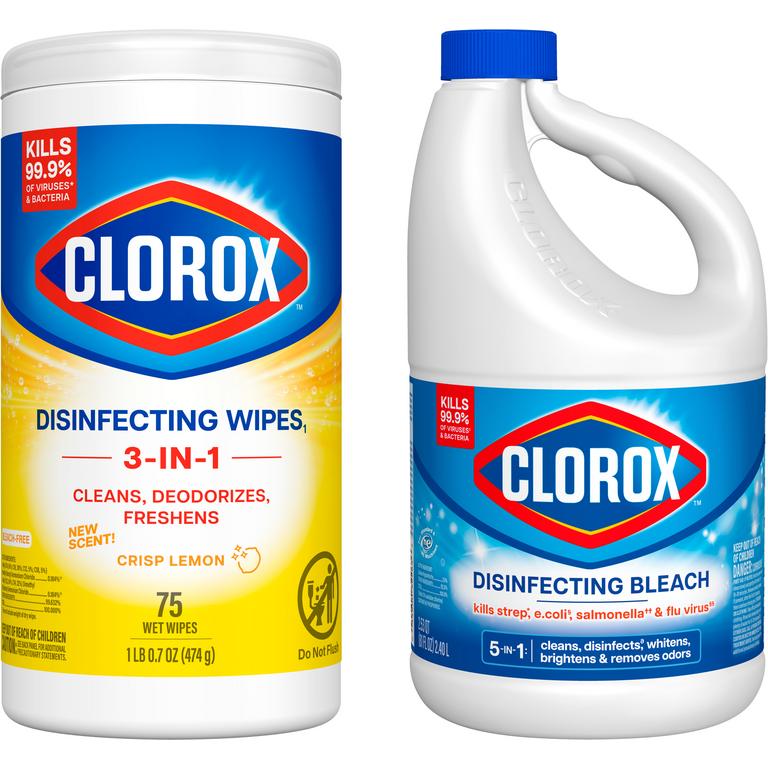 off ONE (1) Clorox® Bleach 81oz or Wipes 75ct or larger/