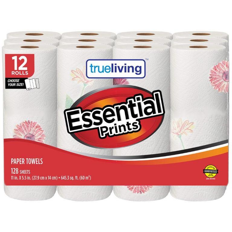 Save $0.75 on True Living Paper Towels Essentials 12 Rolls