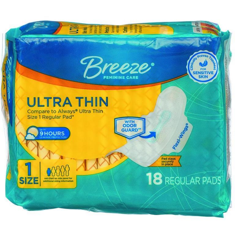 Save $2 when you buy 2 Breeze Maxi, Ultra Thin or Foam Pads 18-46ct Assorted