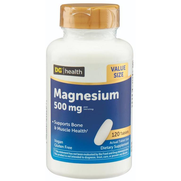 Save $2 on DG Health Magnesium Oxide 500mg 120ct/
