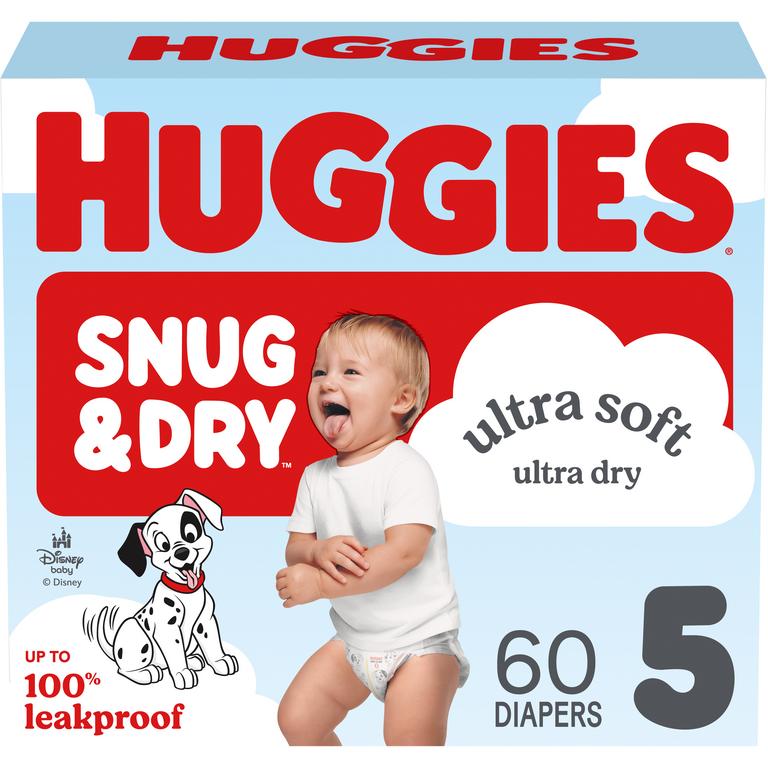 on ONE (1) pack of Huggies® Snug & Dry™ Diapers (46-104 count)