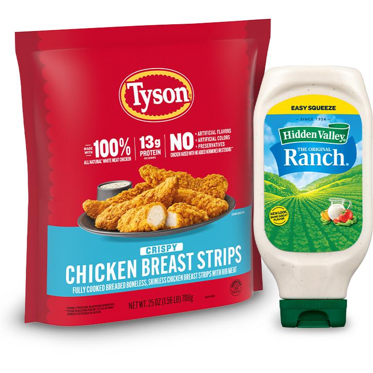 when you buy ONE (1) HIDDEN VALLEY® Ranch AND ONE (1) TYSON® Nuggets or Crispy Chicken Strips product
