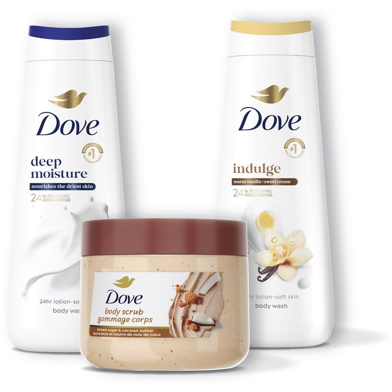 on any ONE (1) Dove Body Wash (20oz) or Scrub (15oz) (excludes Plant Milk Scrubs, items and sizes not listed)