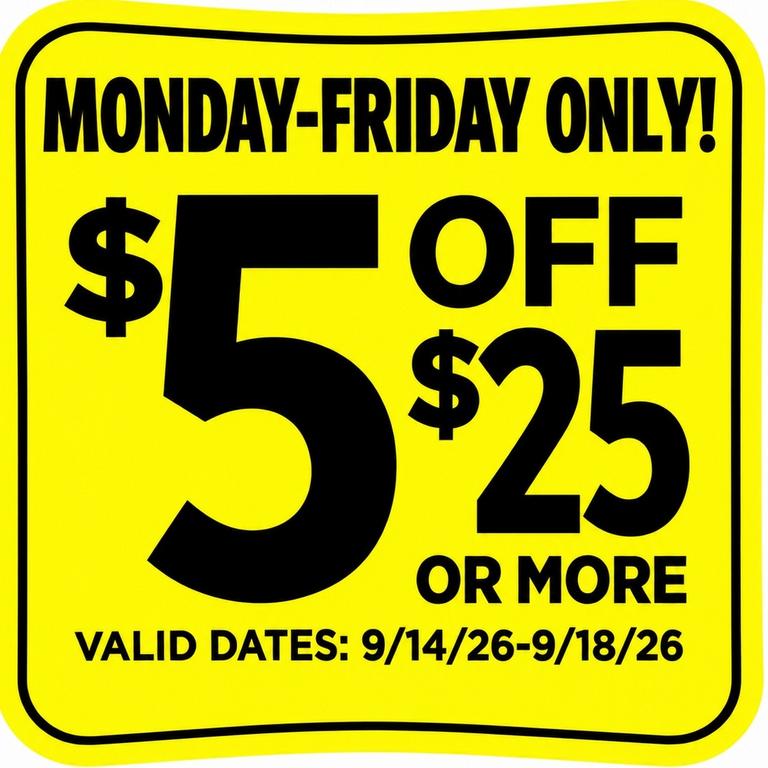 on your purchase of $25.00 or more (pre-tax) at Dollar General
