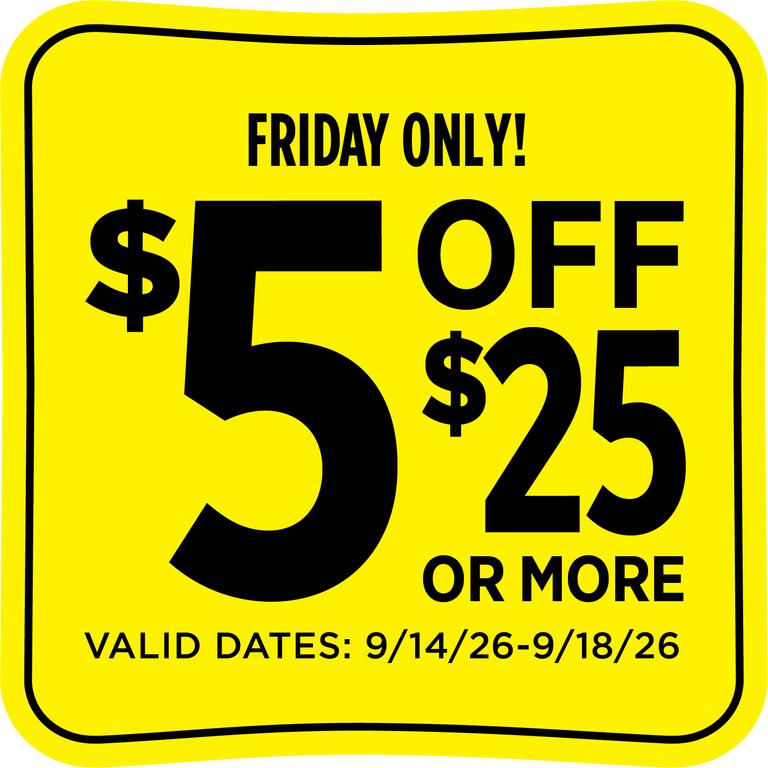 on your purchase of $25.00 or more (pre-tax) at Dollar General
