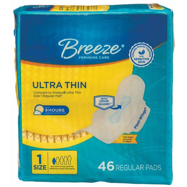 Save $2 when you buy 2 on Breeze Ultra Thin or Maxi Pads 27-46ct or Comfort Foam Pads 18-32ct Assorted