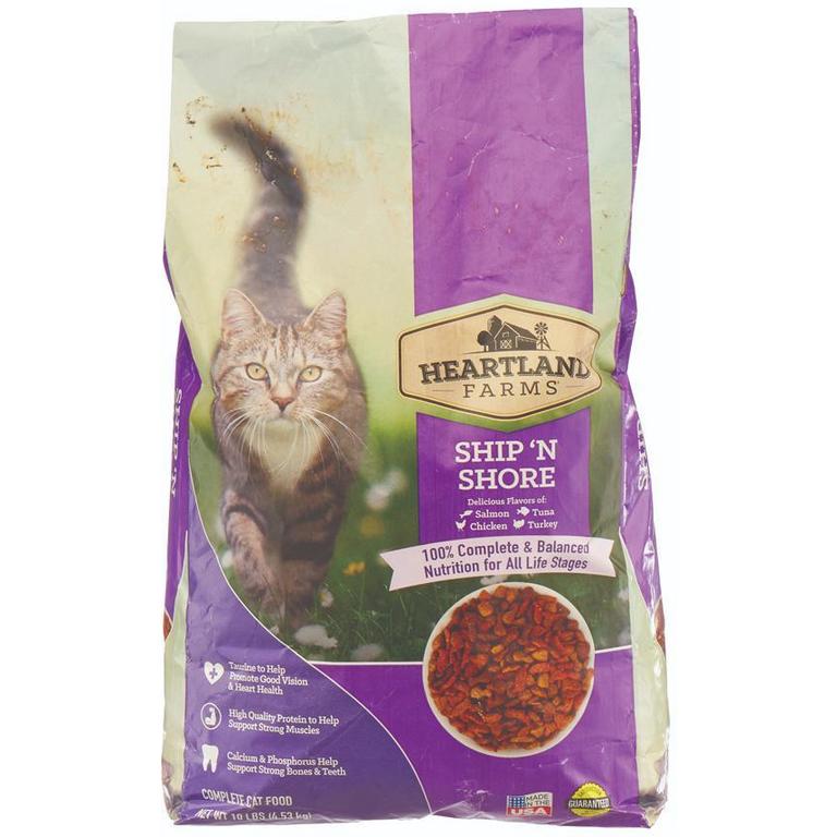 Save $0.95 on Heartland Farms Cat Food Ship 'N Shore or Seafood Medley 10lb