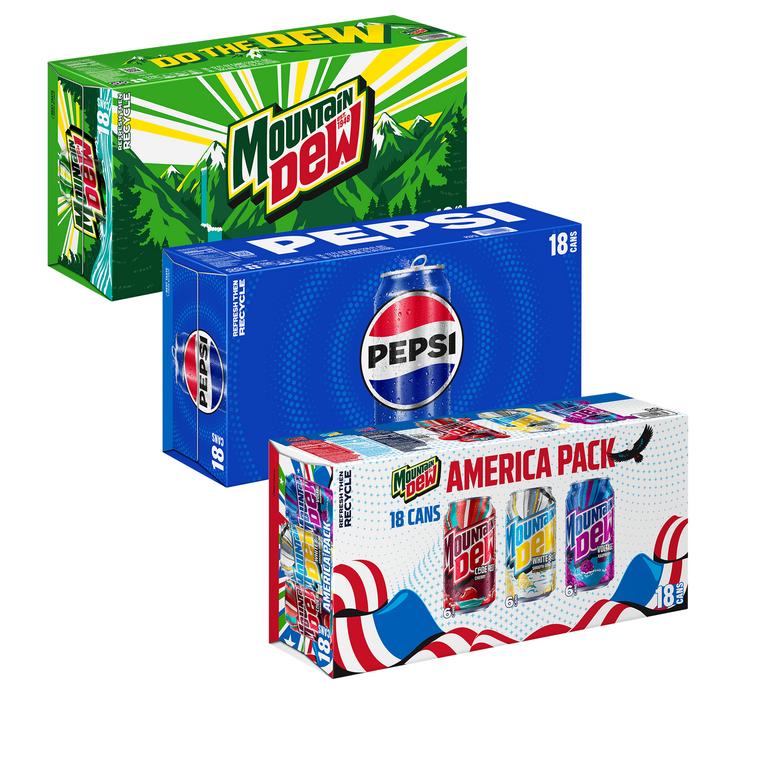 When You Buy ONE (1) 18PK Pepsi® or Mountain Dew®