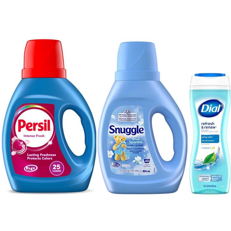 any all® Snuggle® Purex® Persil® Soft Scrub® Dial® Products when you spend $15.00 or more