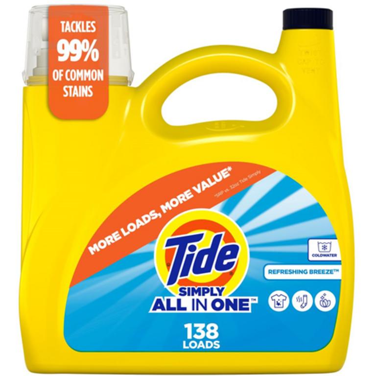 on ONE Tide Simply® Liquid Laundry Detergent 138 ld/173-182 oz Assorted