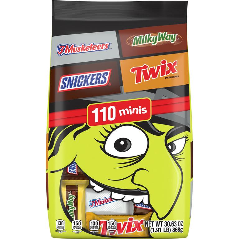 on ONE (1) Snickers, Twix, Milky Way, and 3 Musketeers Halloween 110 ct. Variety Bag, 30.63 oz.