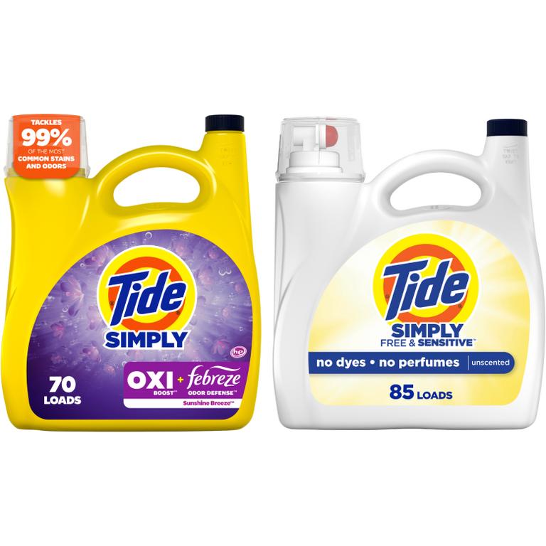 on ONE Any Tide Simply® Liquid Laundry Detergent. Assorted. Reg. $3.75-$14.95/