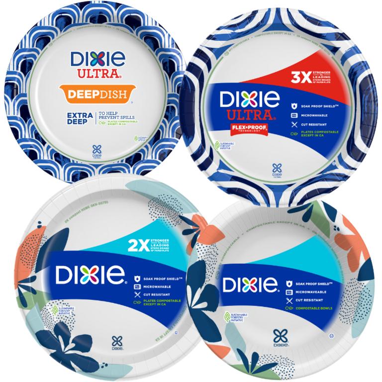 any TWO (2) packages of Dixie® Ultra or Dixie® Plates and Bowls/