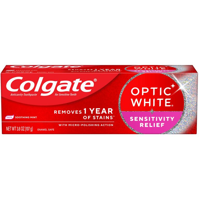 On any ONE (1) Colgate Optic White Sensitivity Relief Toothpaste (3.8oz ONLY)