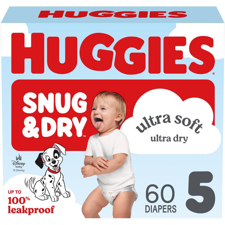 on ONE (1) Huggies® Snug & Dry™ Diapers 46 - 104 count