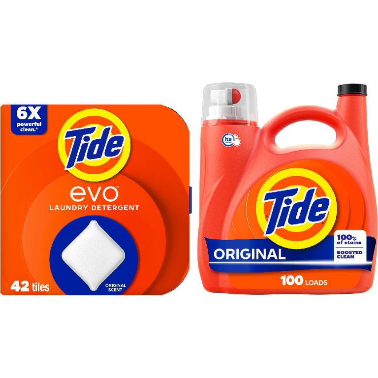on ONE Tide® Evo™ 42ct., Liquid Laundry Detergent 83-100 Load/117-125 oz. Assorted