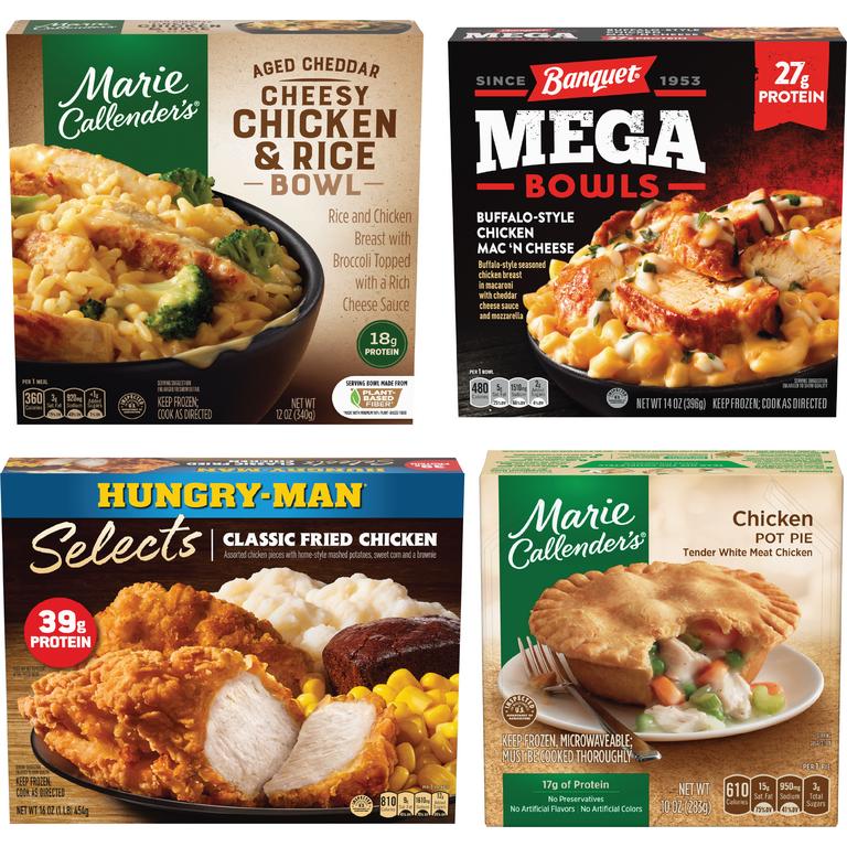 when you spend $10.00 on any Banquet®, Birds Eye®, Marie Callender’s®, Hungry-Man®, Healthy Choice®, and Kid Cuisine® frozen foods