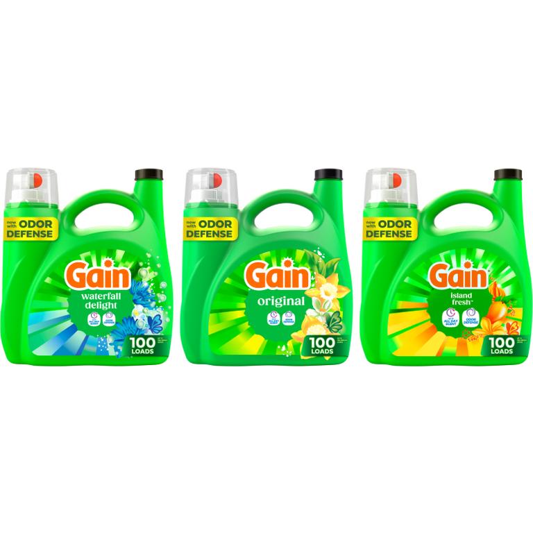 ONE Gain® Flings!™ 60 ct., Liquid Laundry Detergent 100 Load/132-144 oz., Fireworks™ 21.1-24 oz. Assorted/