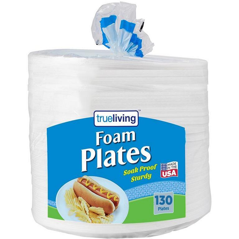 Save $1 on True Living Foam Plates 9in/130ct