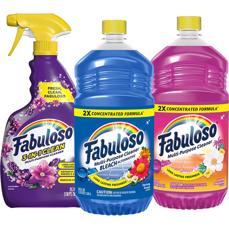 On any TWO (2) Fabuloso Multi-Purpose Cleaners (56oz ONLY) or Fabuloso Multi-Purpose Cleaner Sprays (25.3oz ONLY)