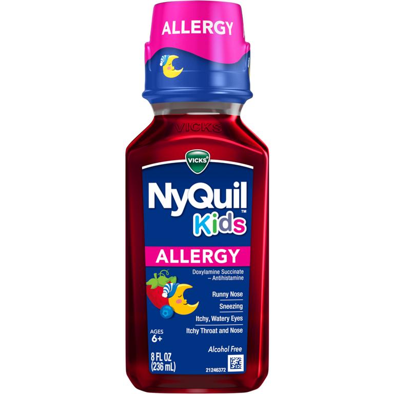 ONE NyQuil Kids Allergy 8oz product./