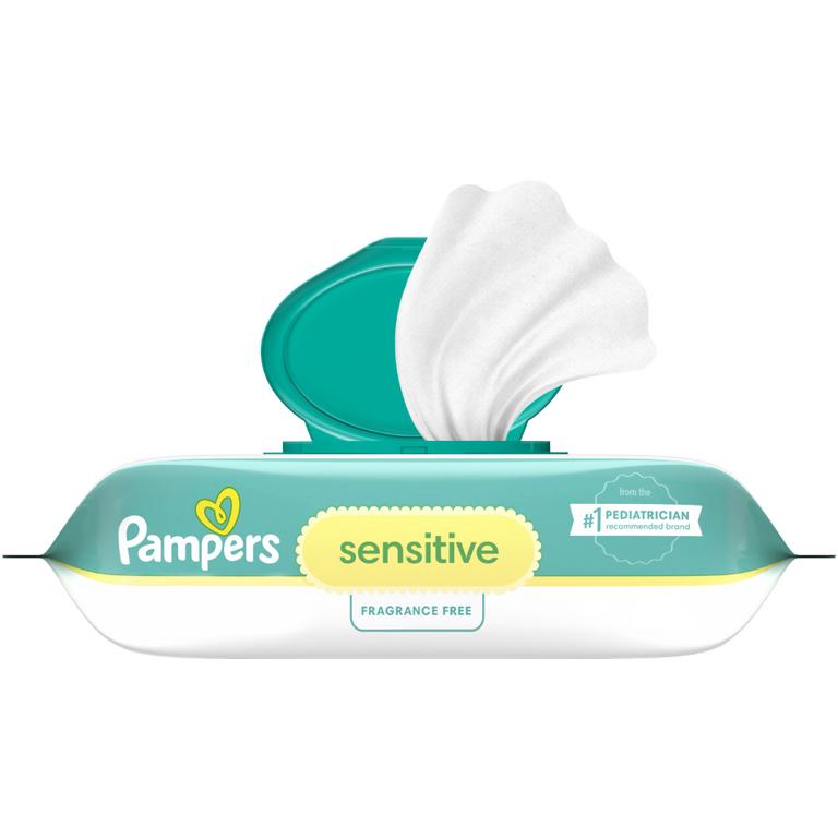 TWO Pampers Wipes 52 ct or higher./