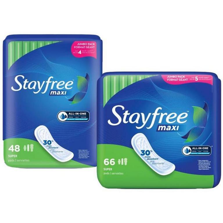 on any ONE (1) Stayfree® Pads 28ct. or Larger