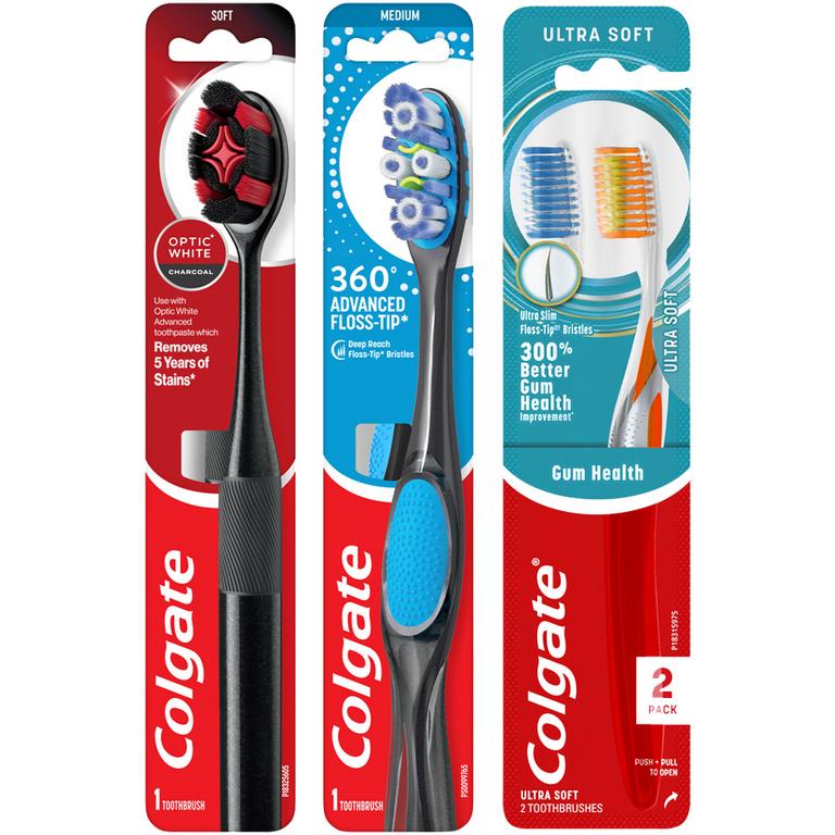 On any ONE (1) Colgate 360° Advanced, Gum Health or Optic White Manual Toothbrush