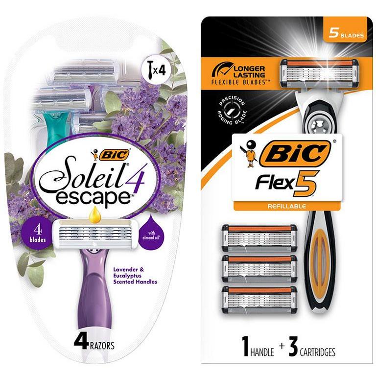 on ONE (1) BIC® Flex™ or BIC® Soleil® Disposable Razor Pack (Select Varieties Only, Excludes Trial/Travel Size)/