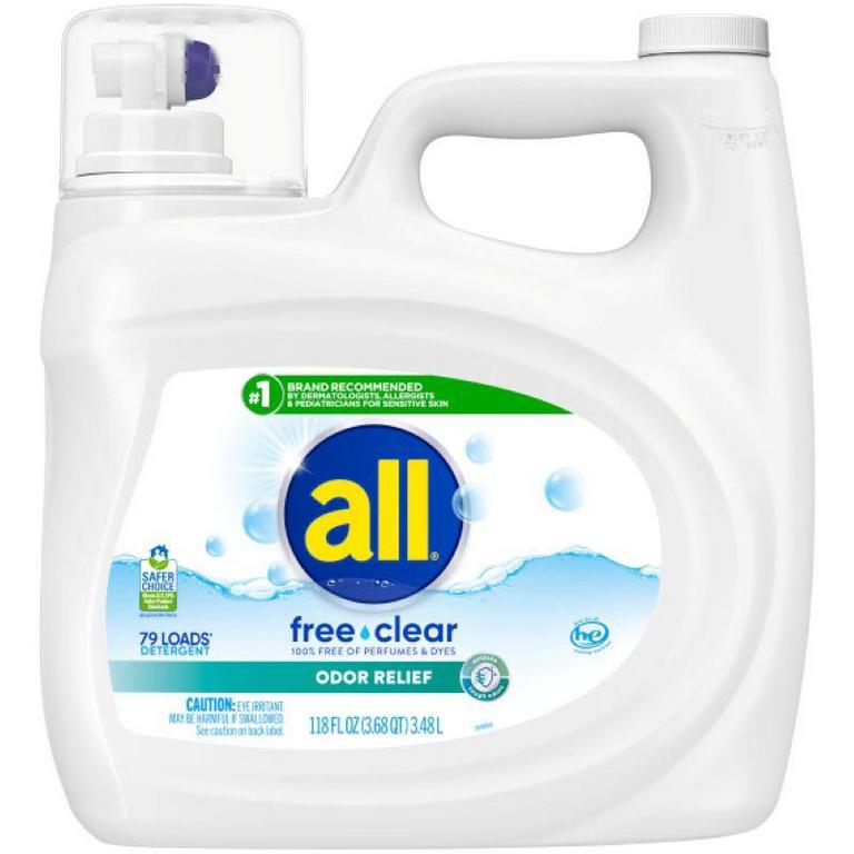 ONE (1) all® Free Clear Liquid (73oz, or 118oz)