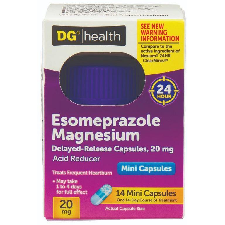 Save $1.75 on DG Health Omeprazole or Esomeprazole 14ct/