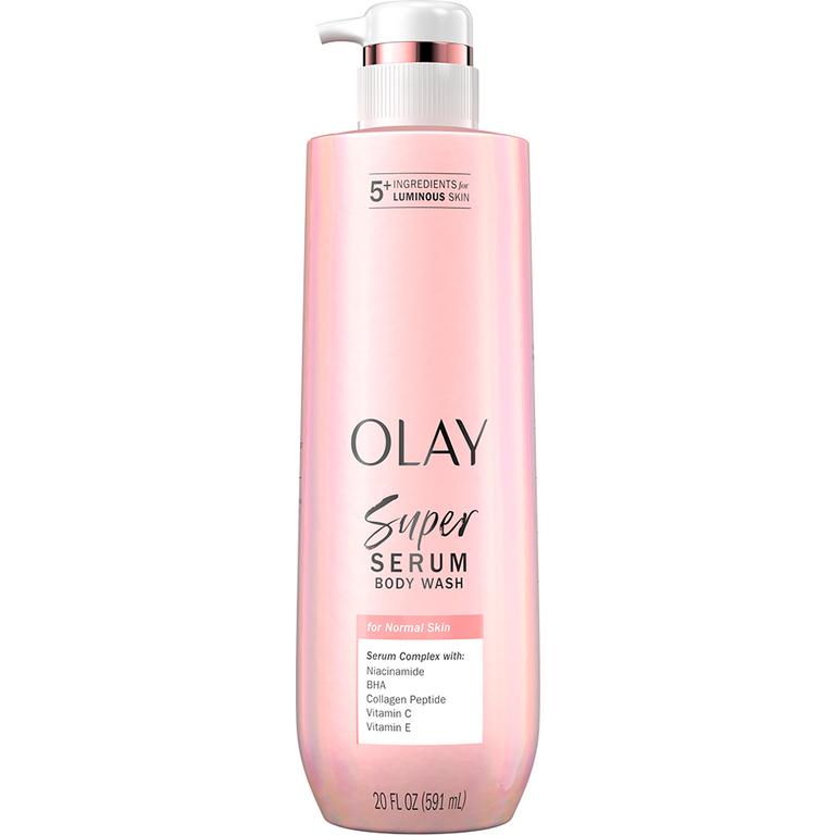 ONE Olay Super Serum 18.5oz Body Wash, 20oz Body Wash OR Super Serum Hand & Body Lotion 18.5oz OR Super Serum Cream 10oz OR Indulgent Moisture 20oz Body Wash (excludes trial/travel size)./