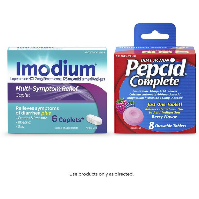 on any ONE (1) IMODIUM®  and PEPCID® Product (valid on 6ct and 8ct only)./