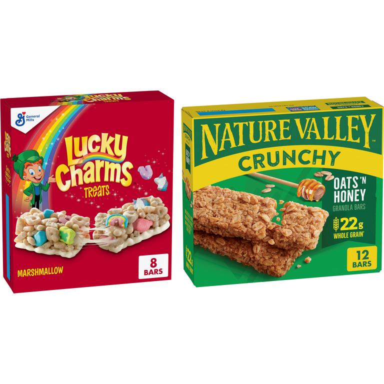 When you buy TWO(2) BOXES any flavor/variety 5-6 COUNT Nature Valley™ Granola Bars, Protein Bars, Soft-Baked Squares, Soft-Baked Muffins, Wafers, Biscuits, Fiber One™ Bars, Brownies, General Mills Cereal Treats, Chex Mix™ Bars, Motts® Soft Baked Bars OR Nature Valley™ Granola (pouches)/