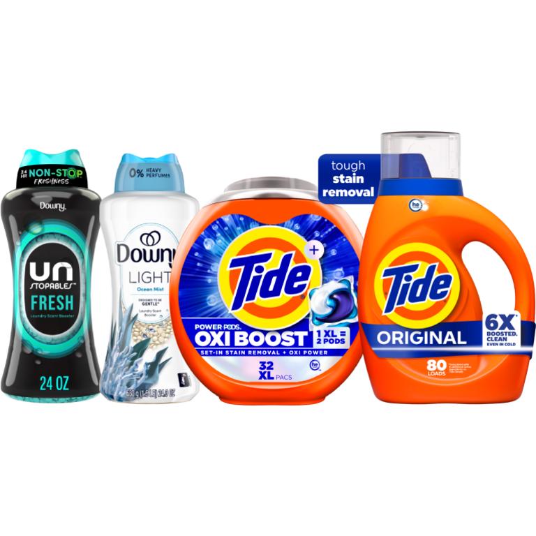 ONE Tide Power Pods 32 ct., or Liquid Laundry Detergent 65-80 Load/92-100 oz., or Downy Beads 24oz. Reg. $15.95/