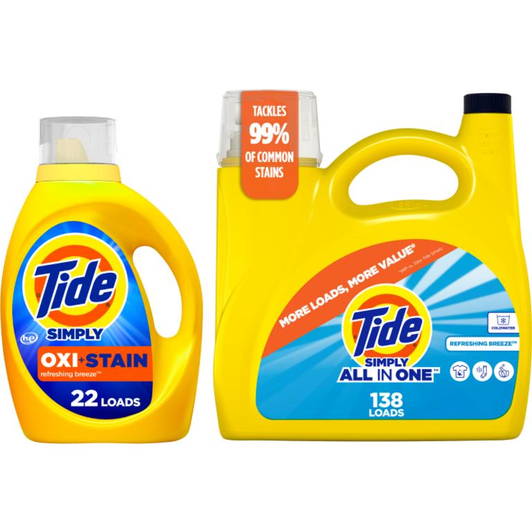 ONE Any Tide Simply Liquid Laundry Detergent. Reg. $3.75-$14.95/