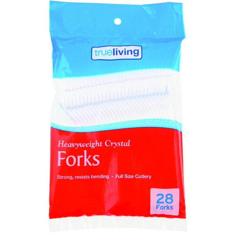 Save $0.50 on True Living Forks, Spoons or Assorted Cutlery 28ct/