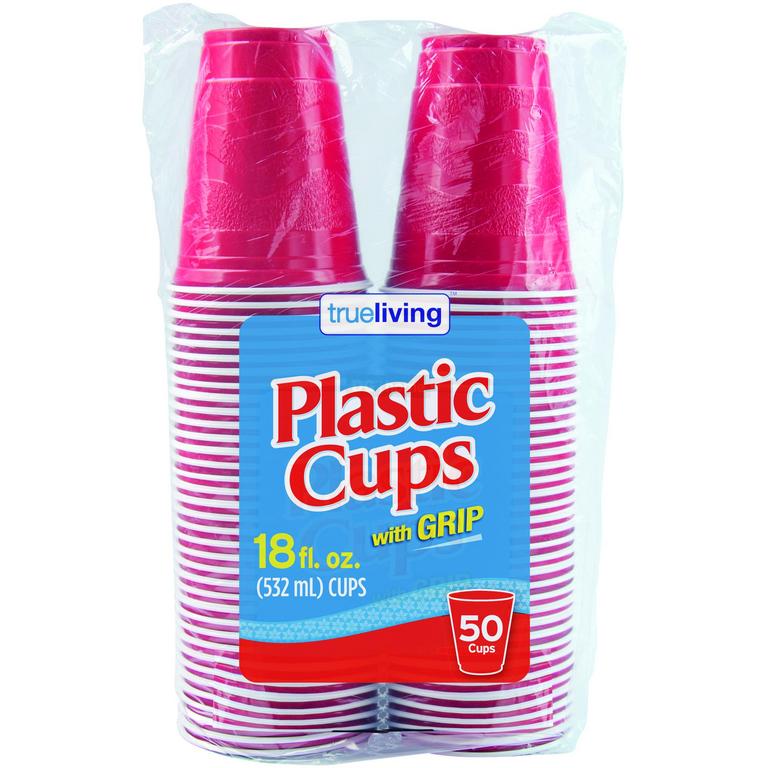 Save $1 on True Living Plastic Cups 18oz/50ct/