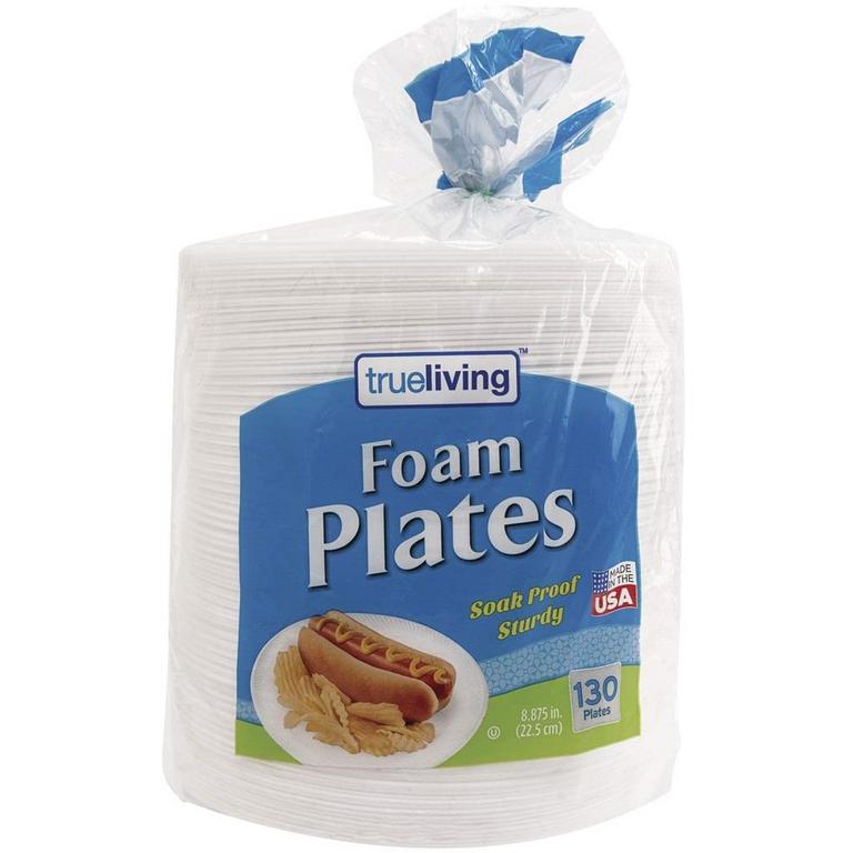 Save $1 on True Living Foam Plates 9in/130ct/