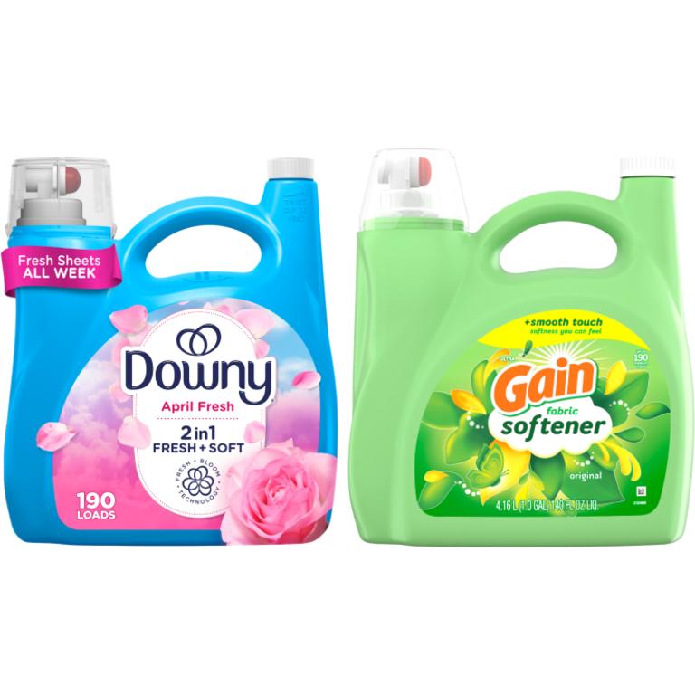 ONE Gain or Downy Liquid Fabric Softener 190 Load/140 oz. Reg. $12.95/