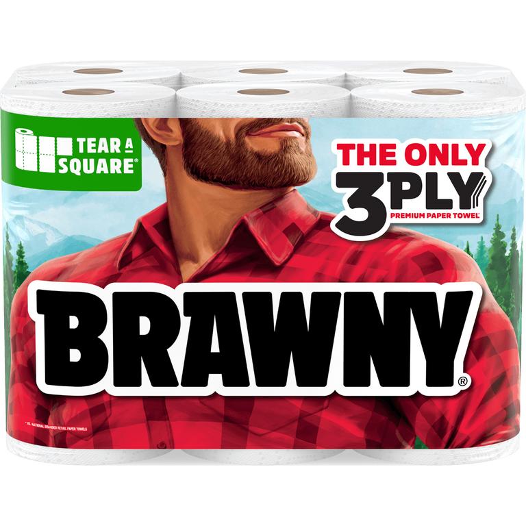 on any ONE (1) package of Brawny® Paper Towels, 4 roll or larger/