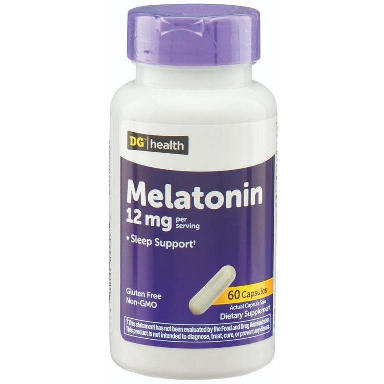 Save $1 on DG Health Melatonin Gummies, Tablets or Capsules 1-12mg 30-120ct/
