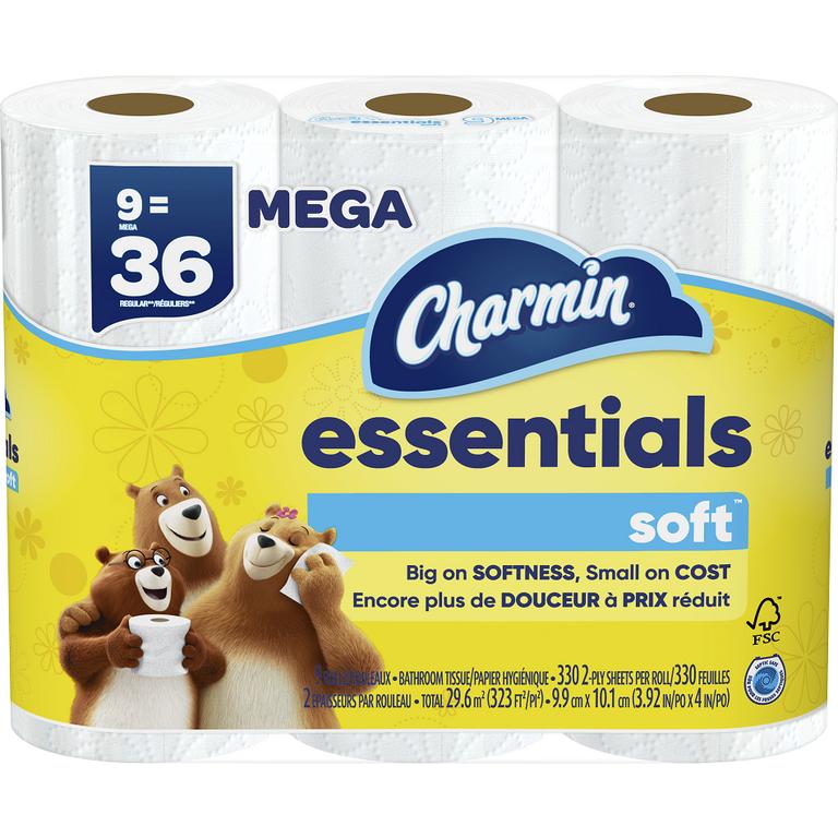 ONE Charmin Essentials Soft or Charmin Essentials Strong Toilet Paper Product 6 Roll Count or Larger (excludes trial/travel size).