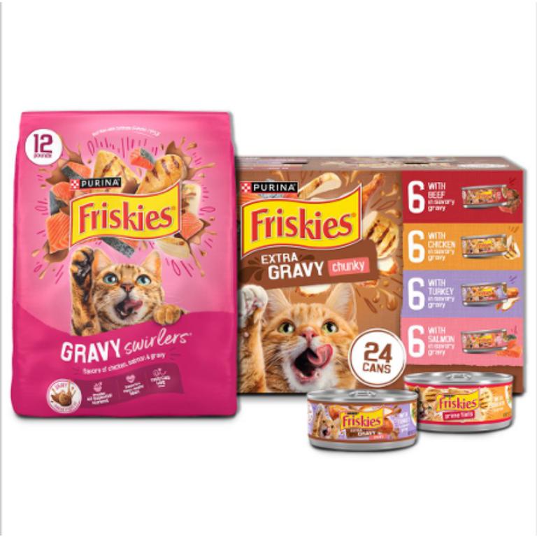 when you spend $25 on ANY Purina® Friskies Cat Food With Gravy