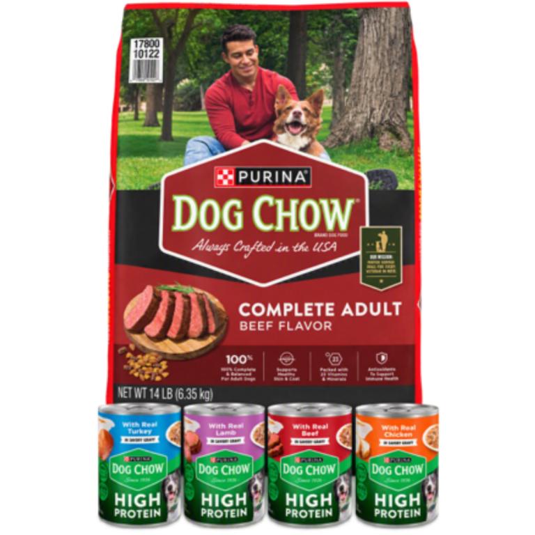 BUY 1 Purina® Dog Chow® 12.5-14 lb. Assorted GET 1 FREE Purina® Dog Chow® 13 oz. Assorted