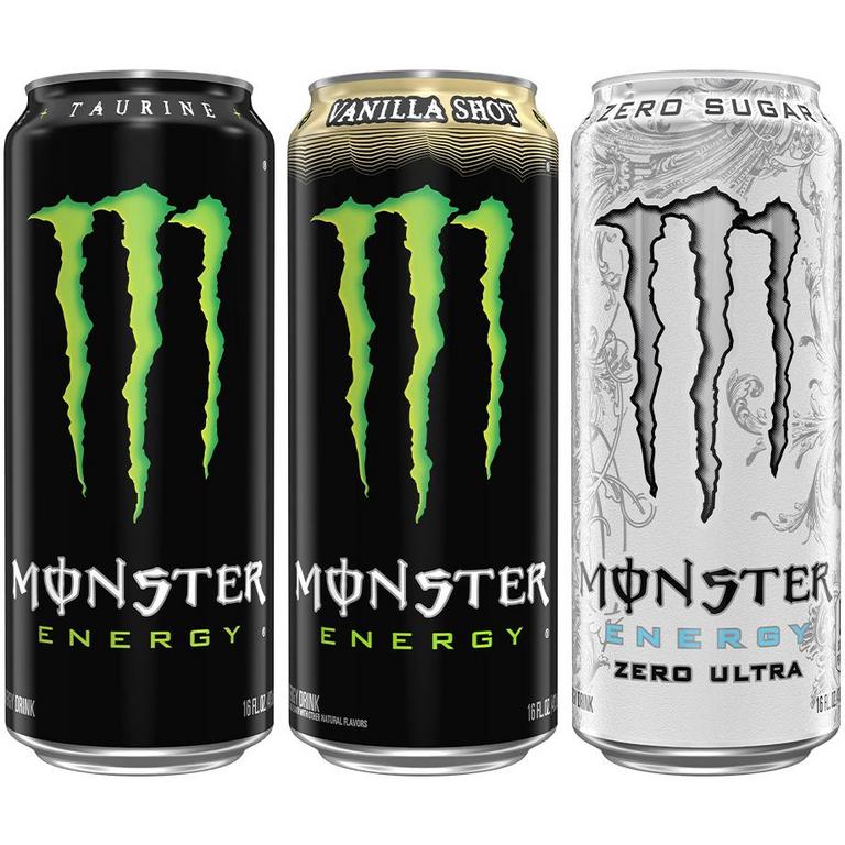 Buy THREE (3) Monster Energy or Reign Total Body Fuel All Flavors, 16 and 15.5oz size cans, Get ONE (1) Free (Can buy any combination of flavors and sizes)