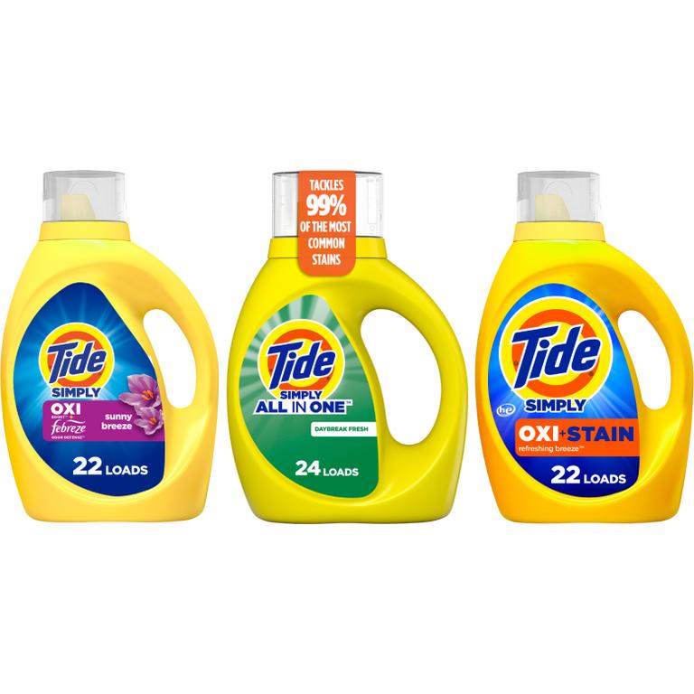 TWO Tide Simply Liquid Laundry Detergent 20-24 Load/31-32 oz. Reg. $3.75 (Must buy 2)/