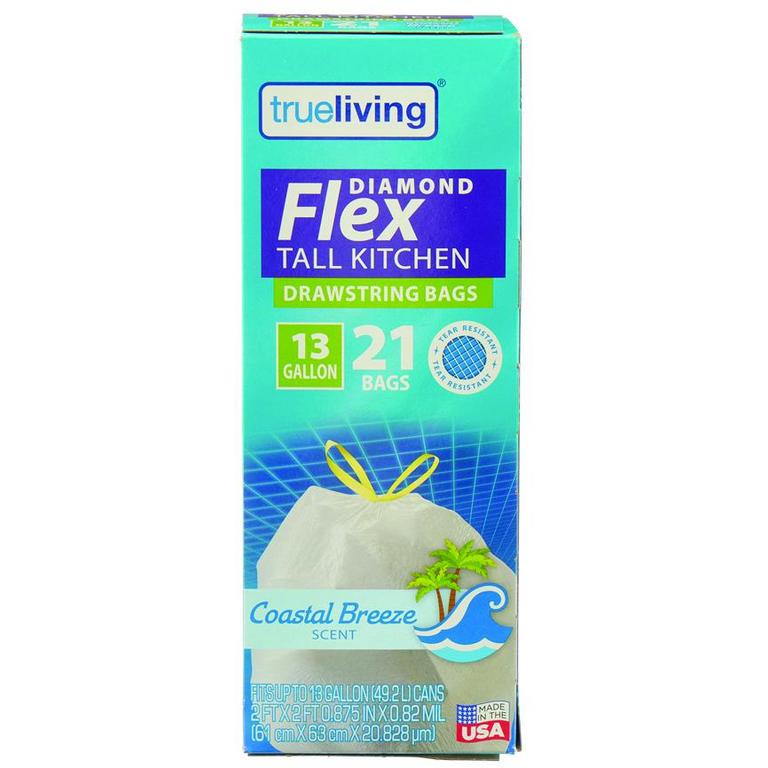 Save $0.50 on True Living Trash Bags 13g/21-23ct, 30g/14ct or 39g/11ct/